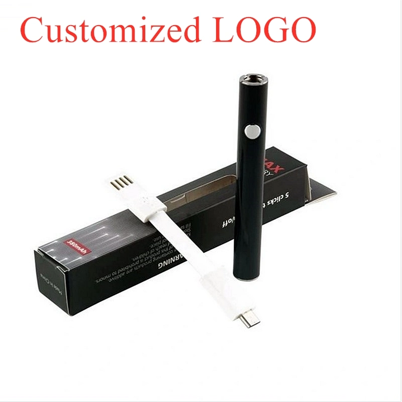 Personalizar la etiqueta de OEM de rosca 510 E Liquid cigarrillo electrónico con cable USB Batería