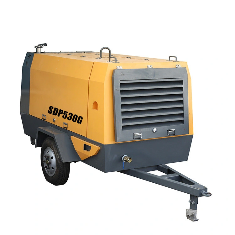 Compressores portáteis com motor diesel Compressor de ar de parafuso para perfuração