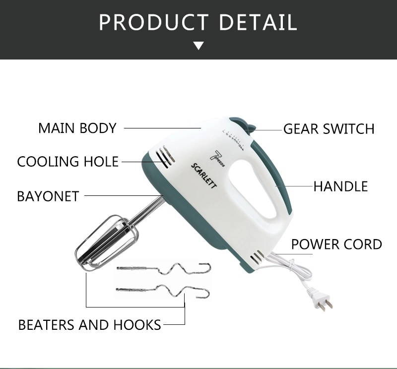 Electric Hand Mixer with Bowl Scarlett Hand Mixer 7 Speed Hand Mixer Kitchen Aid Hand Mixer Hand Held Mixer Scarlet Hand Mixer Egg Hand Cake Mixer 7 Speed Mixer