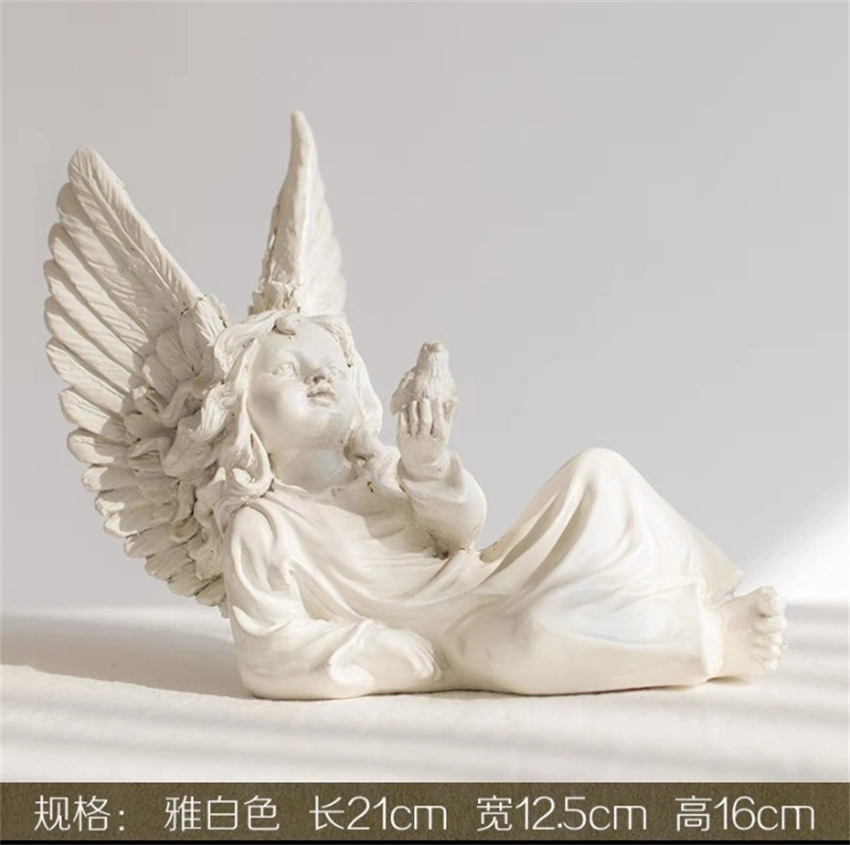 Customized Resin Angel Sculpture Garden Statue Polyresin Cherub for Home Decoration