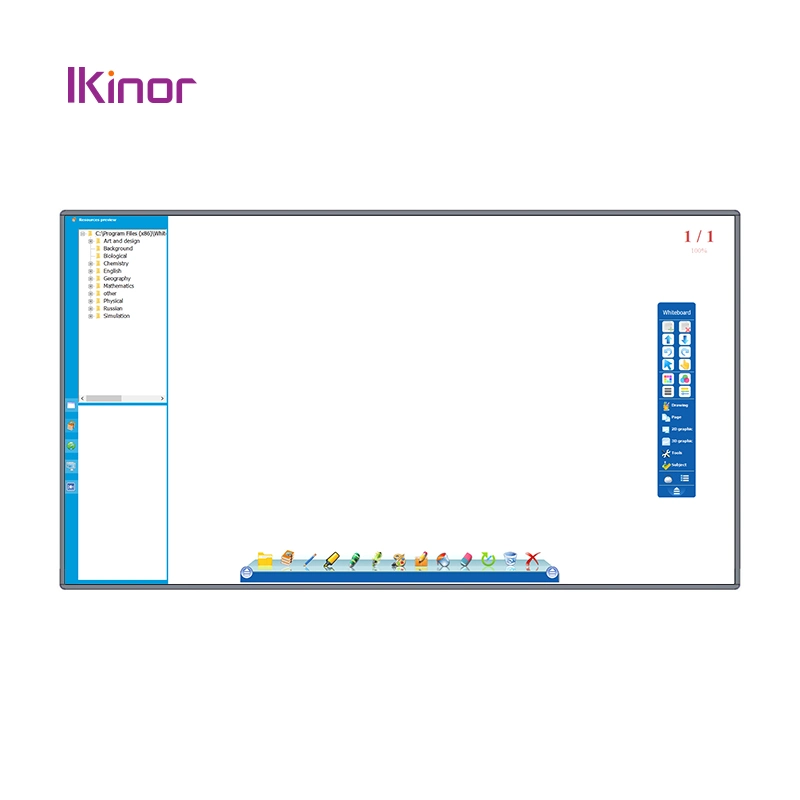 Iwb IR 20 points 80-120 pouces tactile Smart Electronic Digital Vision tableau blanc interactif tactile