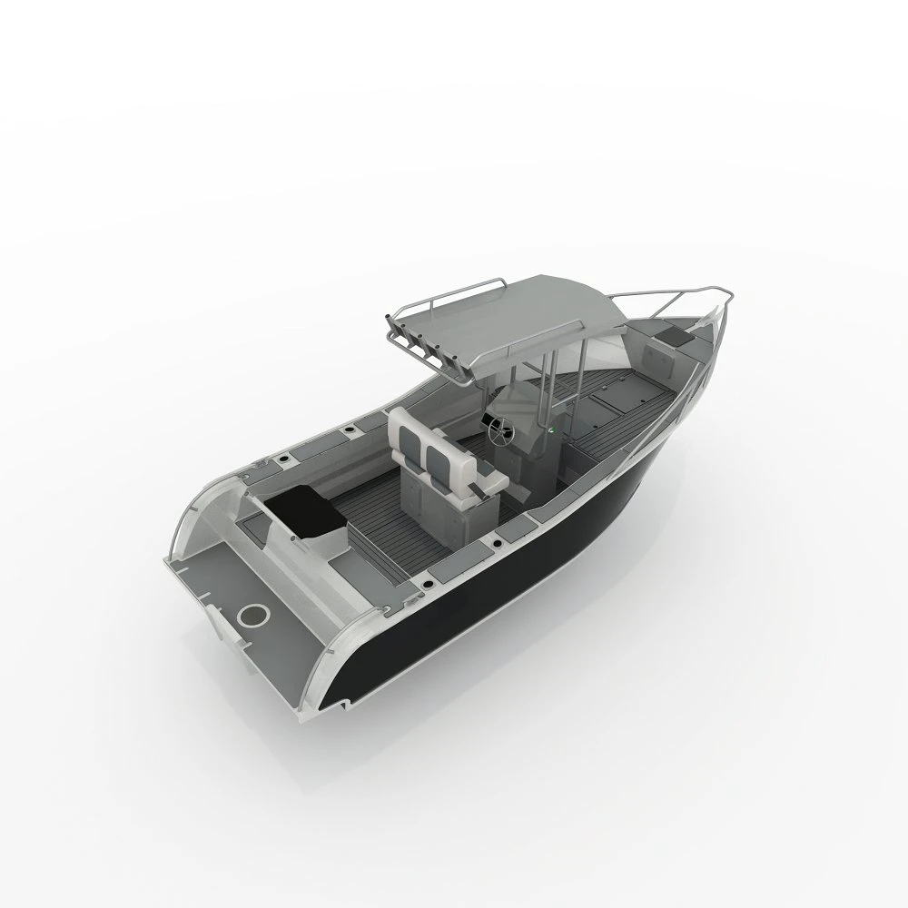 6.25m Aluminum Fishing Boat with Center Console Recreational Rowing Speed Yacht