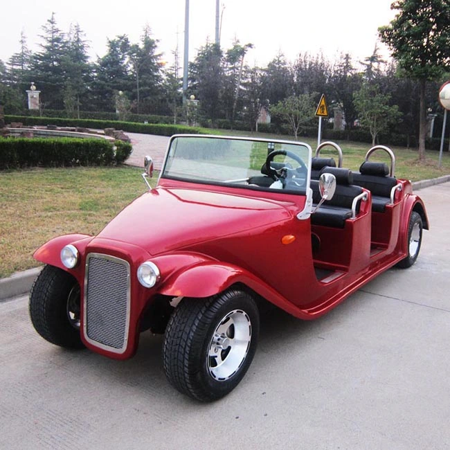 Open Top 6 Seater Electric Vintage Car for Farm Touring (DN-6D)