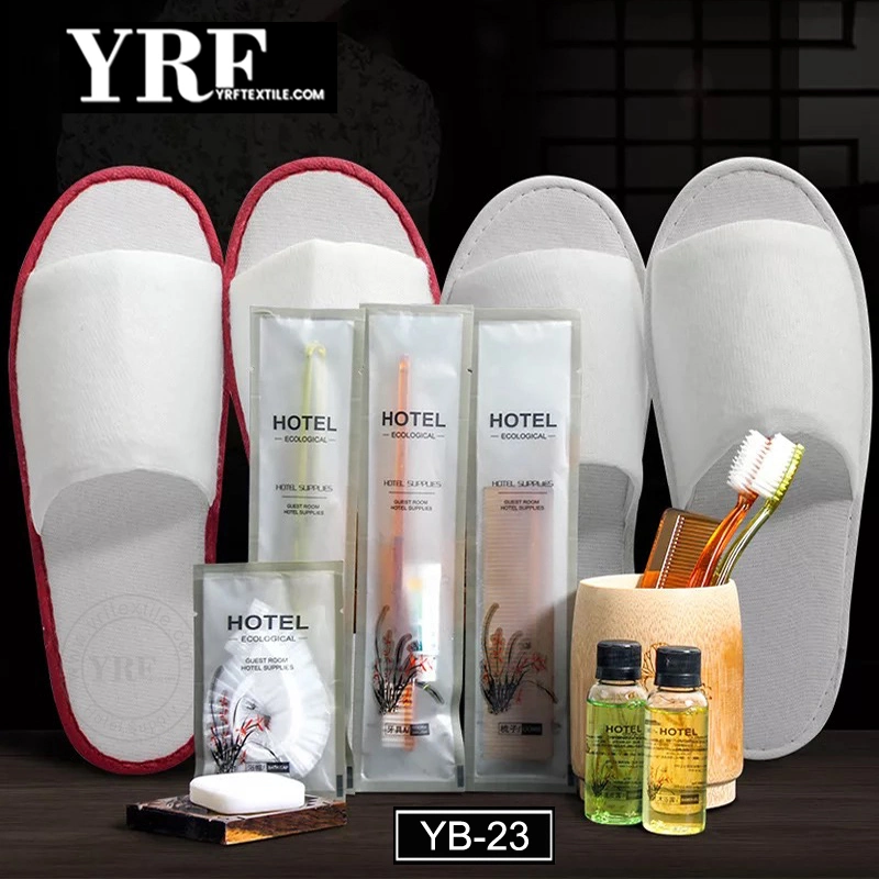 High quality/High cost performance  Customized Luxury Hotel Use Amenities Logo Disposable Hotel Slippers