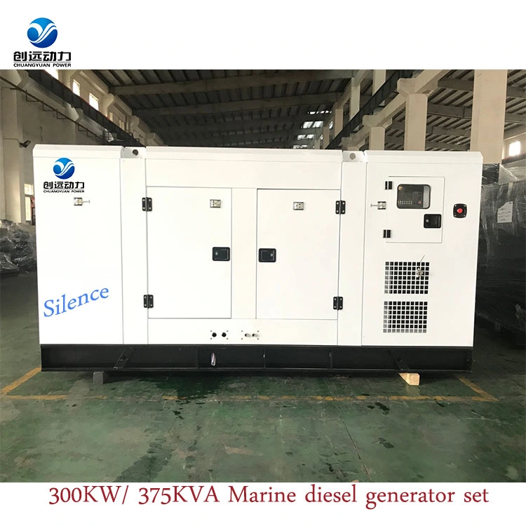 Chinesische Marke 300kw 375kVA Marine Generator Set mit Silent