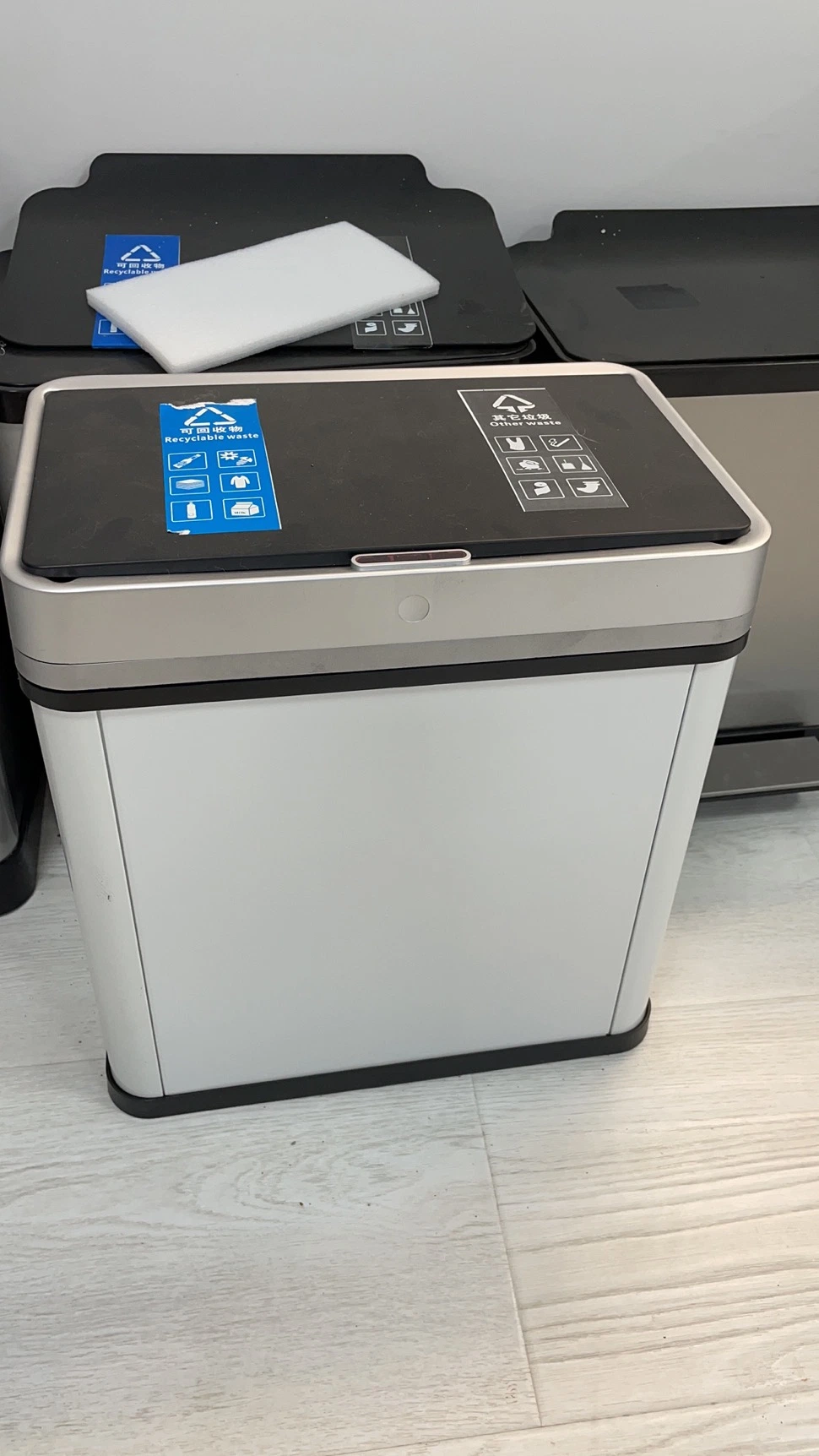 Automatic Trash Bins Square Bin Recycle Garbage Cans 20L 30L Infared Sensor Bin Assembly DIY Can