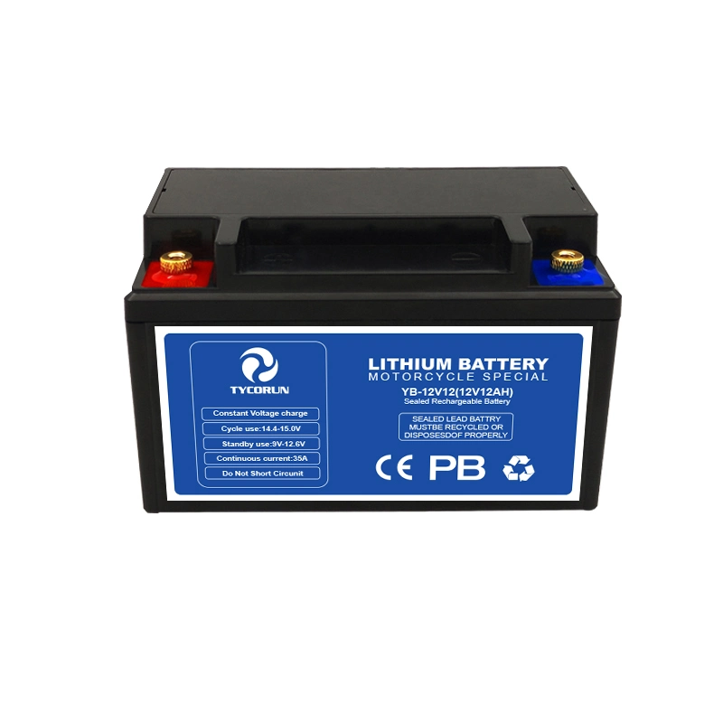 بطارية ليثيوم قابلة لإعادة الشحن بقدرة 12,8 فولت من نوع Tycorun، 12 فولت من نوع LiFPO4، بطارية ذات بادئ حركة، ليثيوم دورة موتور بادئ، 12 فولت البطارية