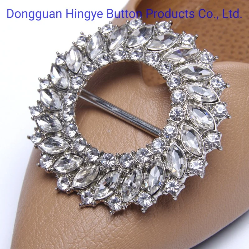 Metal Buckle Alloy Rhinestone Strass Crystal Stone Buckle for Shoes Bags Belt Garment Clothing Accessories