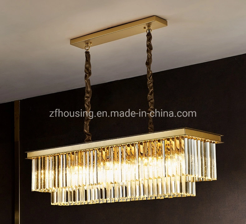 Black Chandelier Lighting Pendant Lamp LED K9 Crystal Light with E14 Zf-Cl-020