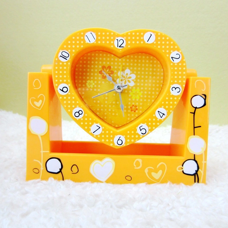 Factory Directly Wholesale/Supplier Cartoon Heart Clock, Desk Clock