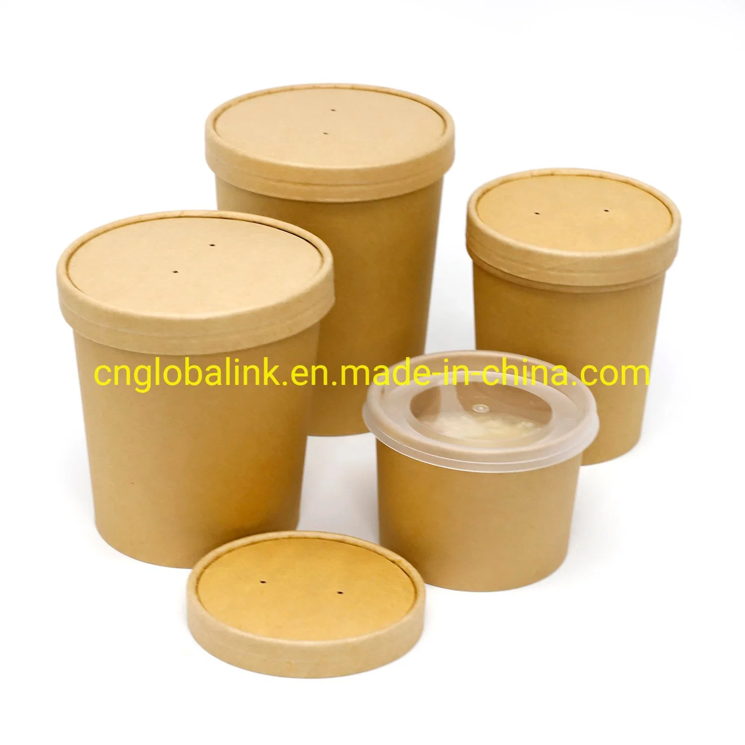 Eco-Friendly Kraft Paper Food Packaging Container Soup Container Salad 32 Oz Soulp Bowls