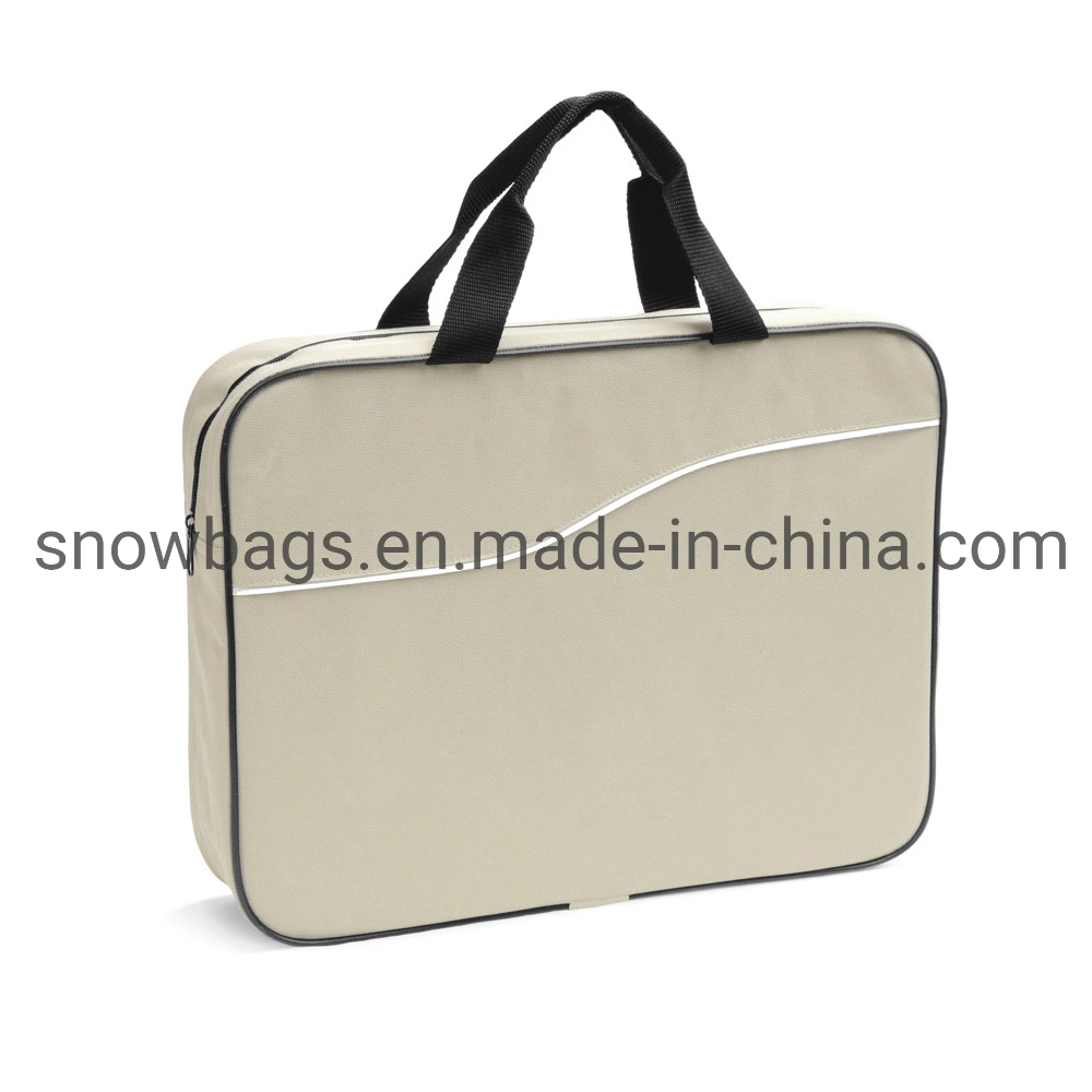 600d Conference Briefcase Bag with Pen Holder and Zipper for Carrying Document