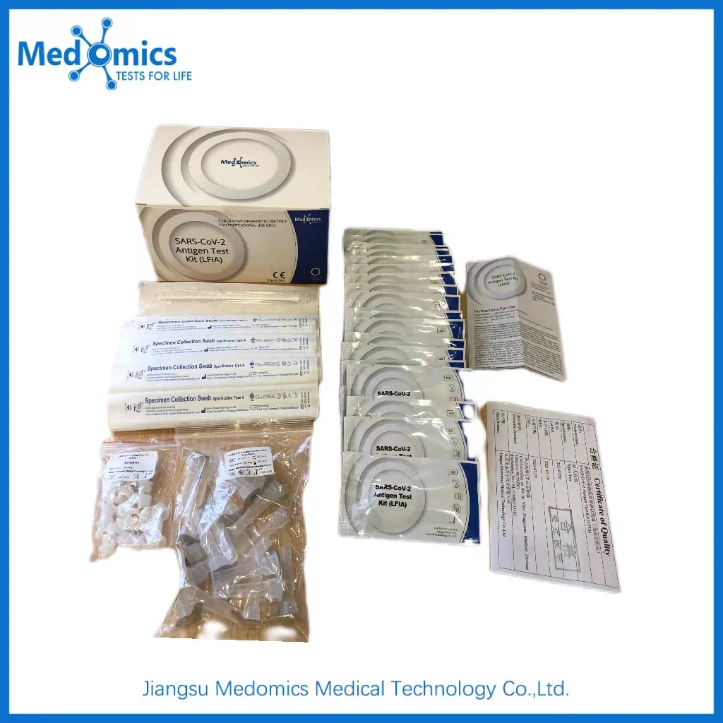 Medomics Rapid Antigen Diagnostic Test Kit for C-O-R-O-N-a Contagious Virus W/CE Mark & Whitelist