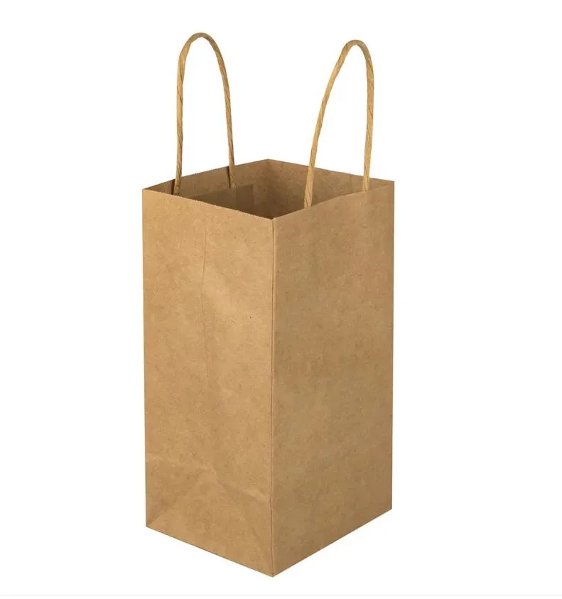 Kraft Recycled/ Printing /Packaging/Gift / Shopping /Brown /Black/White Paper Bag with Handle