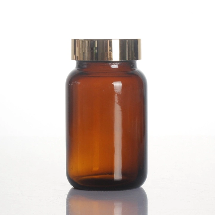 60ml 75ml 100ml Round Amber Vitamin Medicine Pharmaceutical Bottle