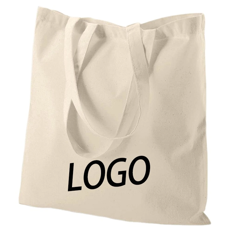 Customized Logo Organic Shopping Bag Natural Canvas Bag Original Cotton Bag with Logo