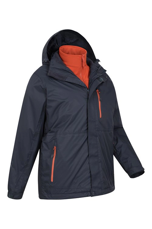 Veste de ski 3 en 1 pour le travail en extérieur, avec isolation thermique en polyester/nylon/coton, idéale pour l'hiver et les sports d'hiver