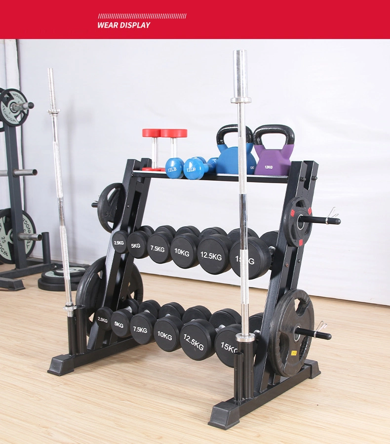 Gym Fitness Equipment 3 Tiers Storage Rack Heavy Dumbbell Loading Dumbbell Rack