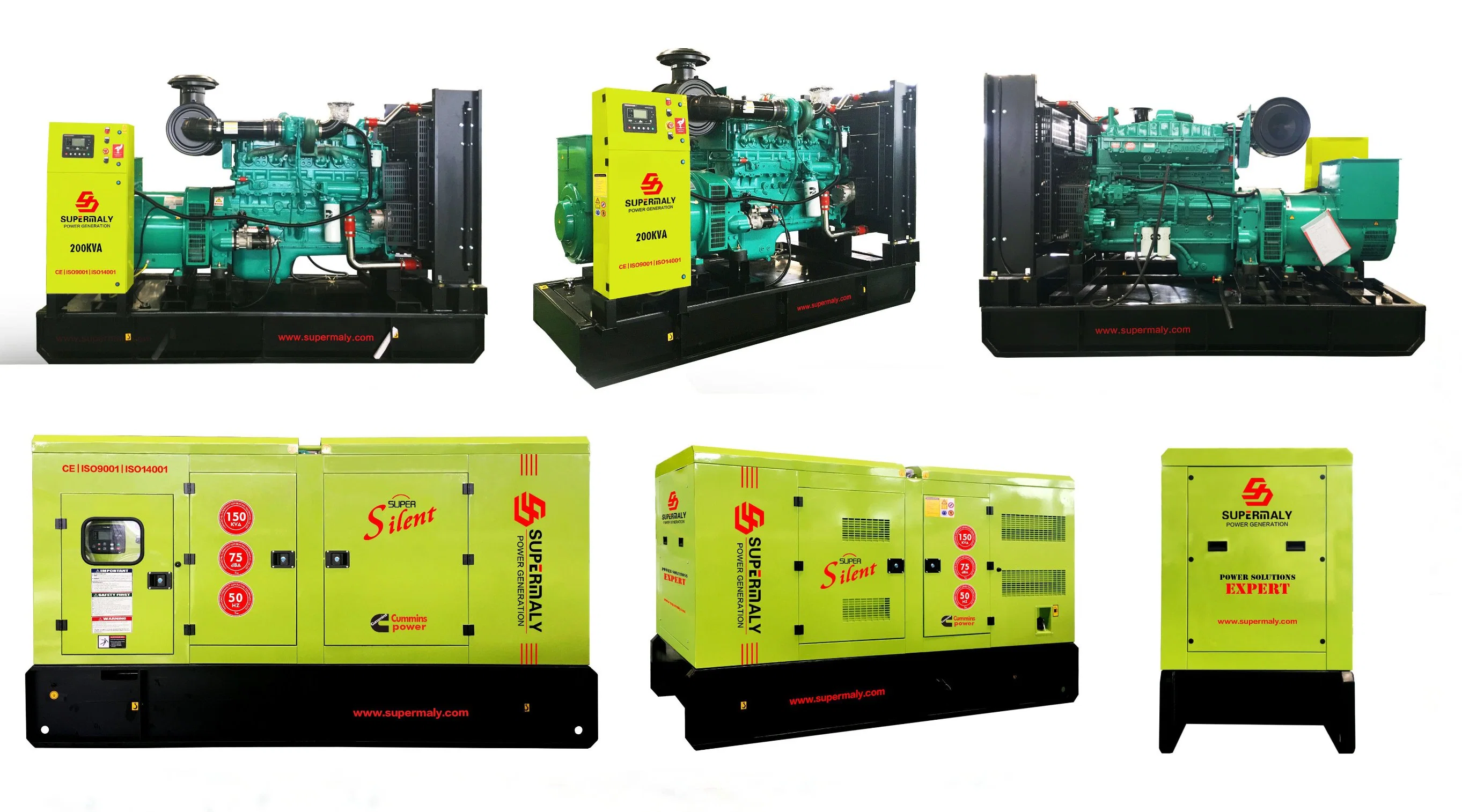 50kw Prime Power Cummins Engine Open Frame Diesel Generator