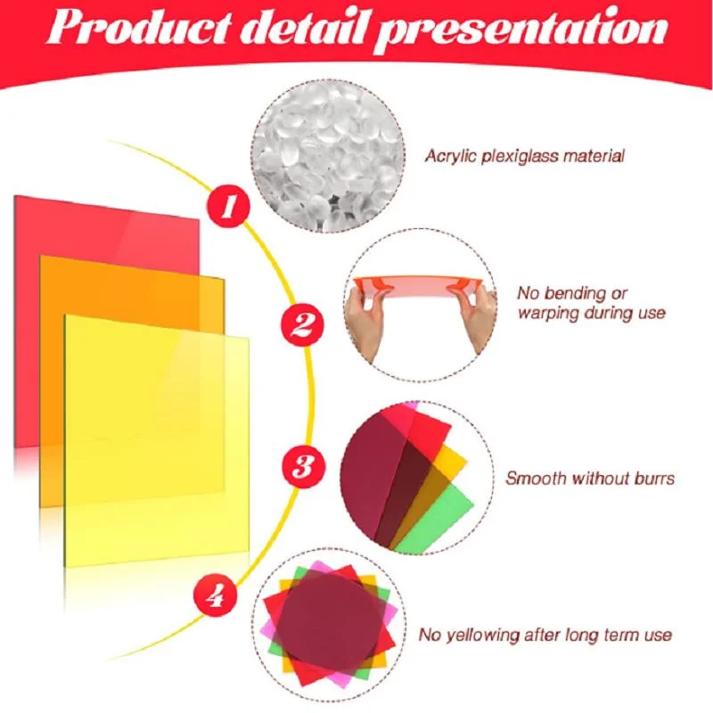 Laser Cutting Colorful Acrylic Panel Colored Acrylic Sheets Plastic Sheets for Glass, DIY, Painting, Art Craft PETG/Gag/Pet Sheets