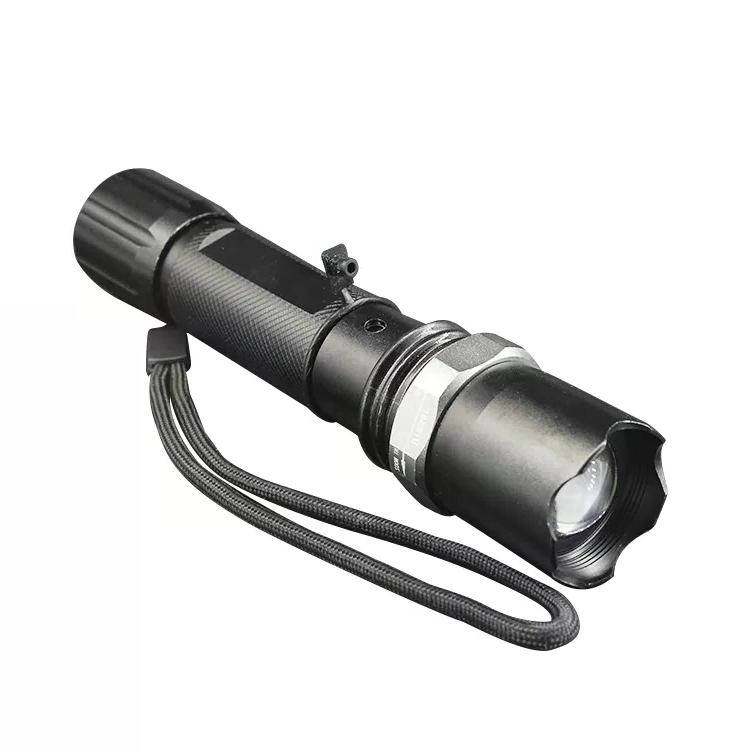 Bright Rechargeable LED Torch Light High Power LED Zoom Hunting Flashlight with Safety Hammer