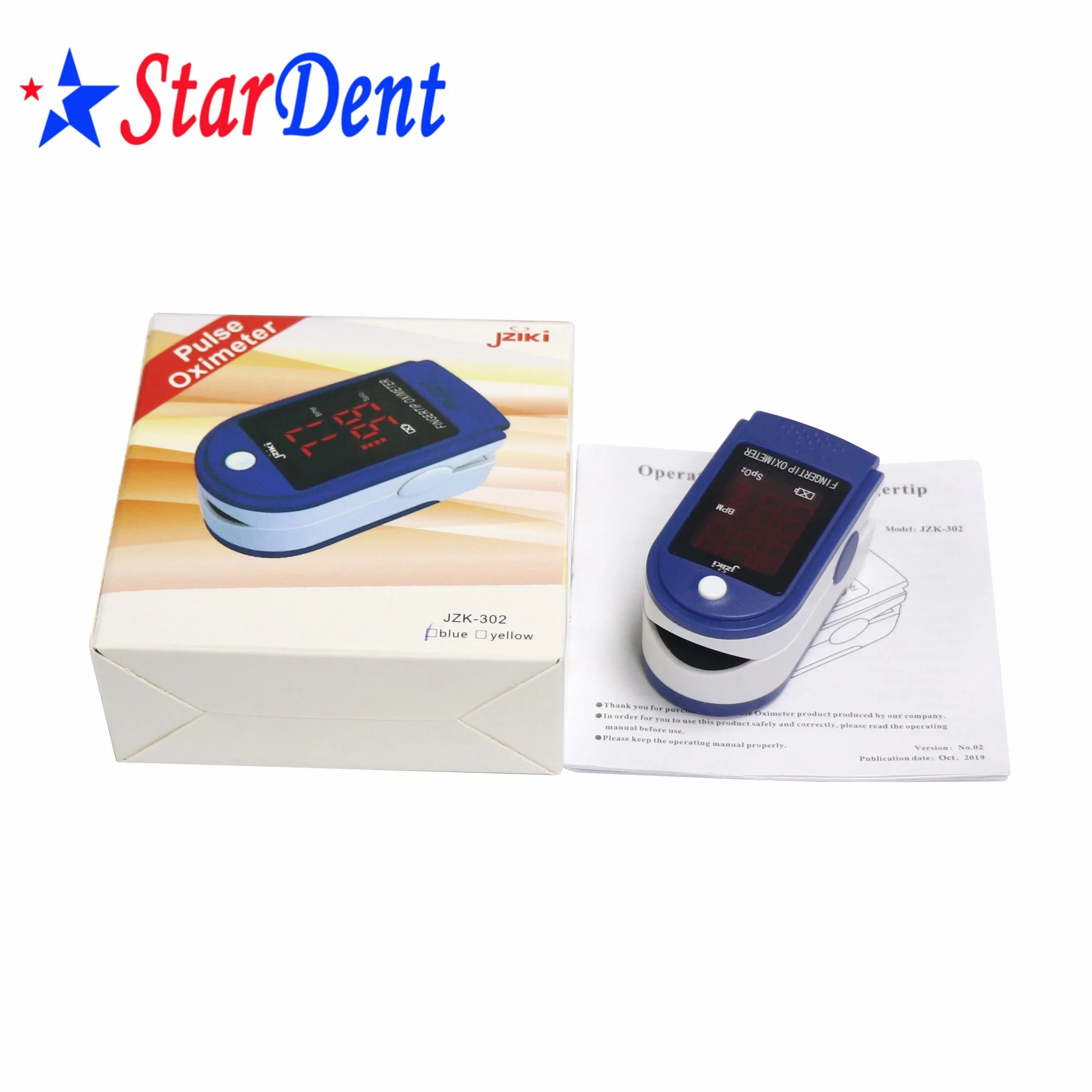 Dental Jziki Portable Digital Screen Test Fingertip Oximeter with Ce Approved