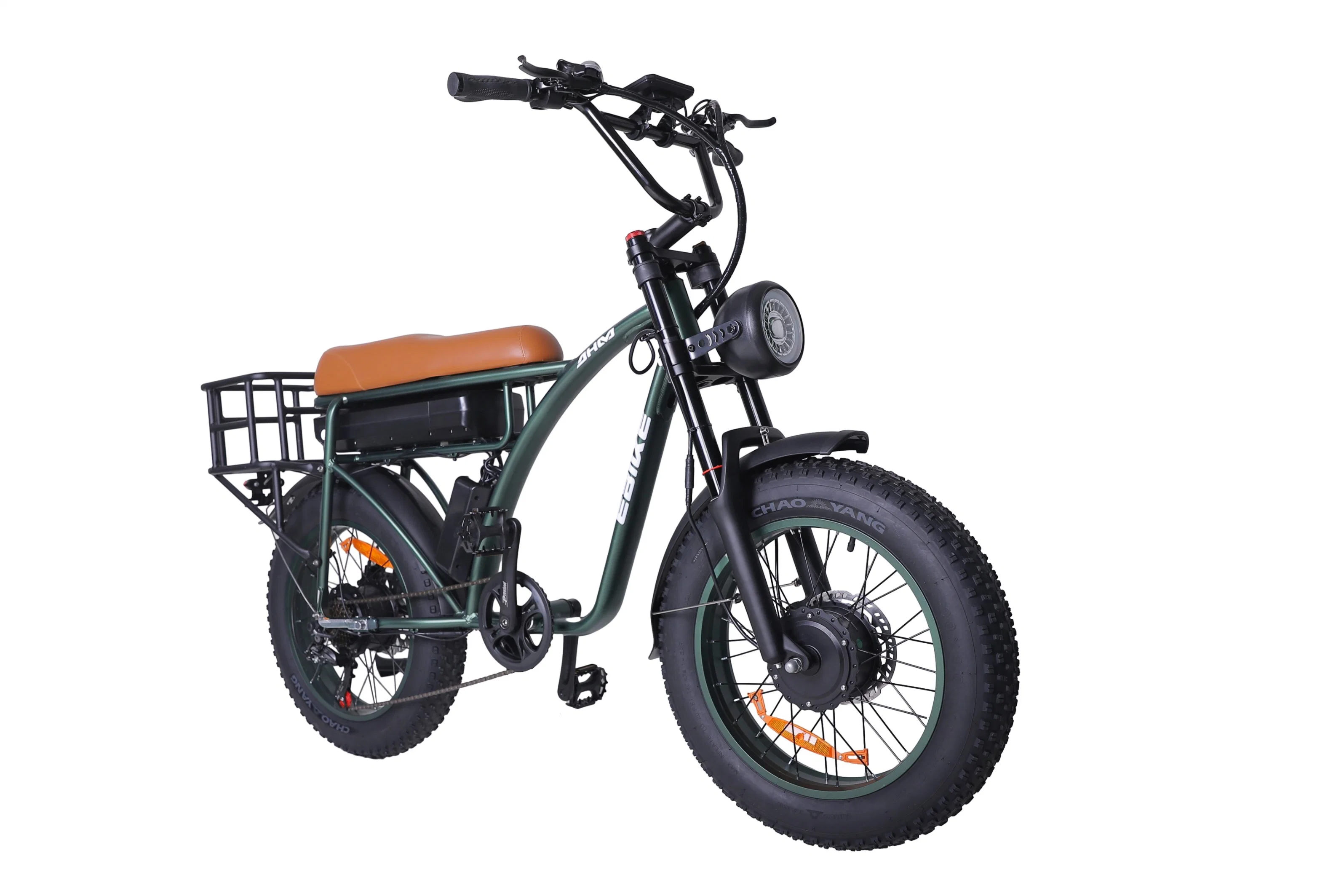 Shimano Velocidade 7 E Bike MTB Cubo Duplo 1000W gordura do Motor eléctrico de pneus de bicicleta de montanha e da cidade de bicicleta com Empresa de fornecimento de alimentação elétrica da Cesta e aluguer de bicicleta