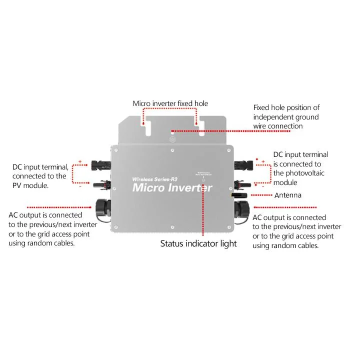 Solar Power WiFi Grid Tie Inverters 400W 400kVA Pure Sine Wave Micro