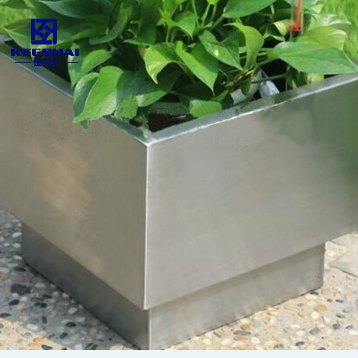 Outdoor Stainless Steel Flower Pot Square Flower Pot Stand