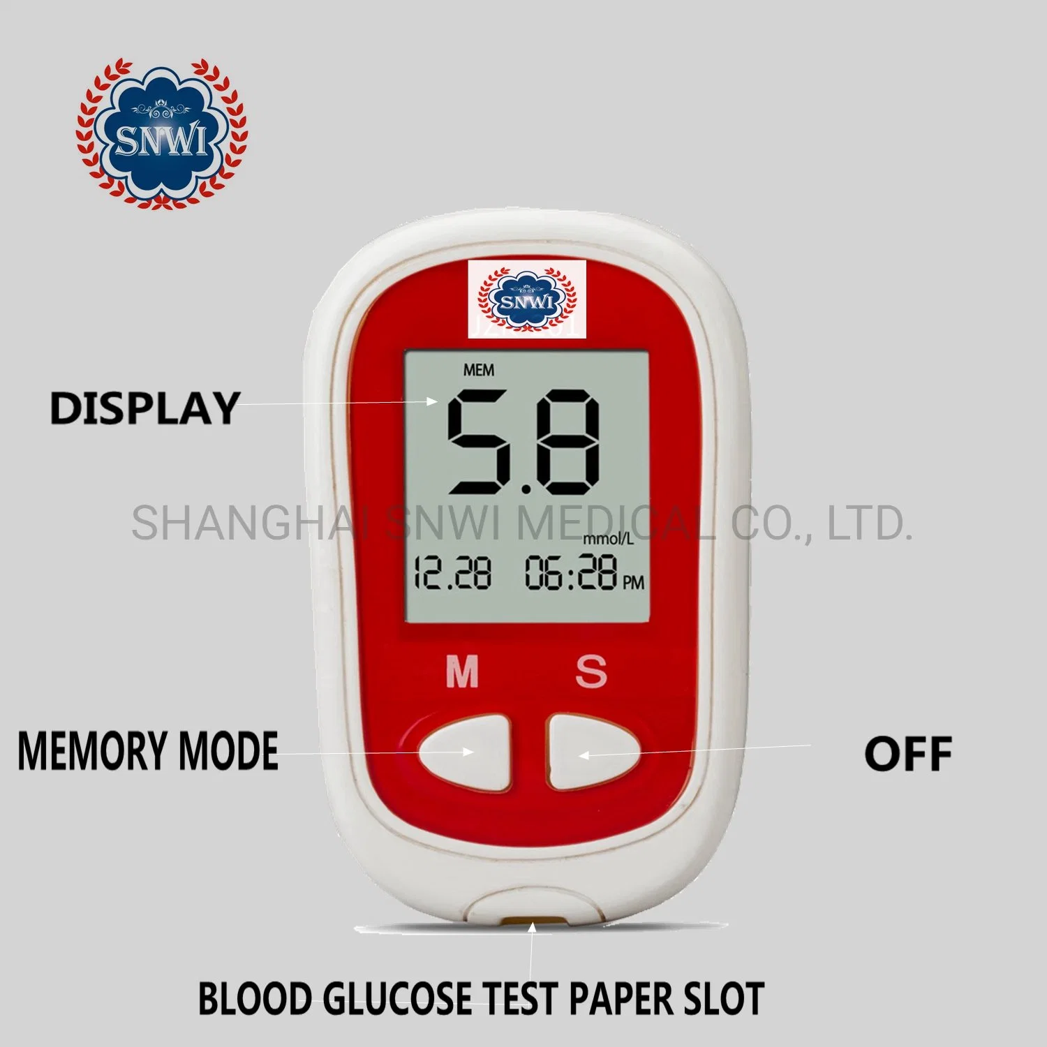 Intelligent Bar Code Free HD Large Screen Blood Glucose Meter