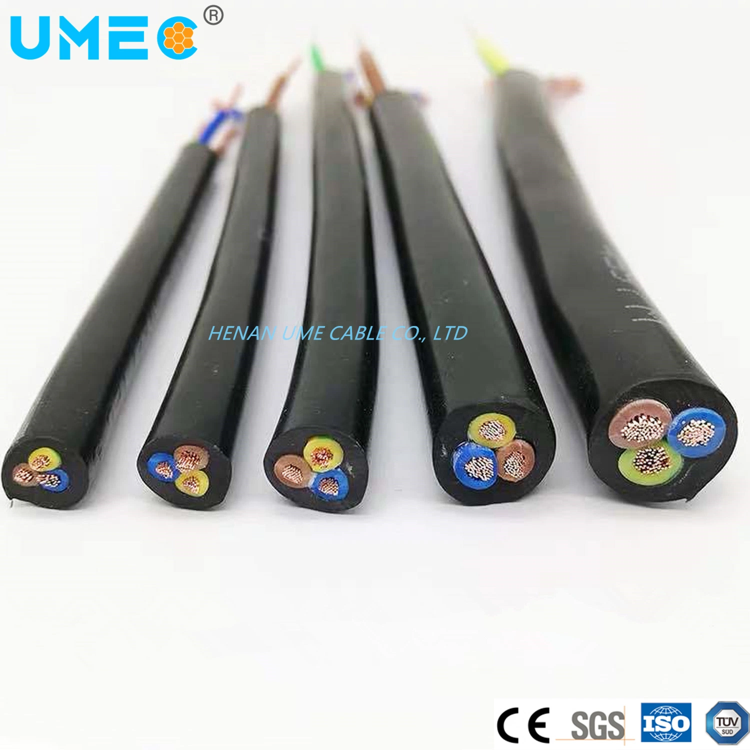 IEC60227 RVV Multi-Core 2 3 4 núcleos cables de cobre H05VV-F. Cable eléctrico flexible Myym