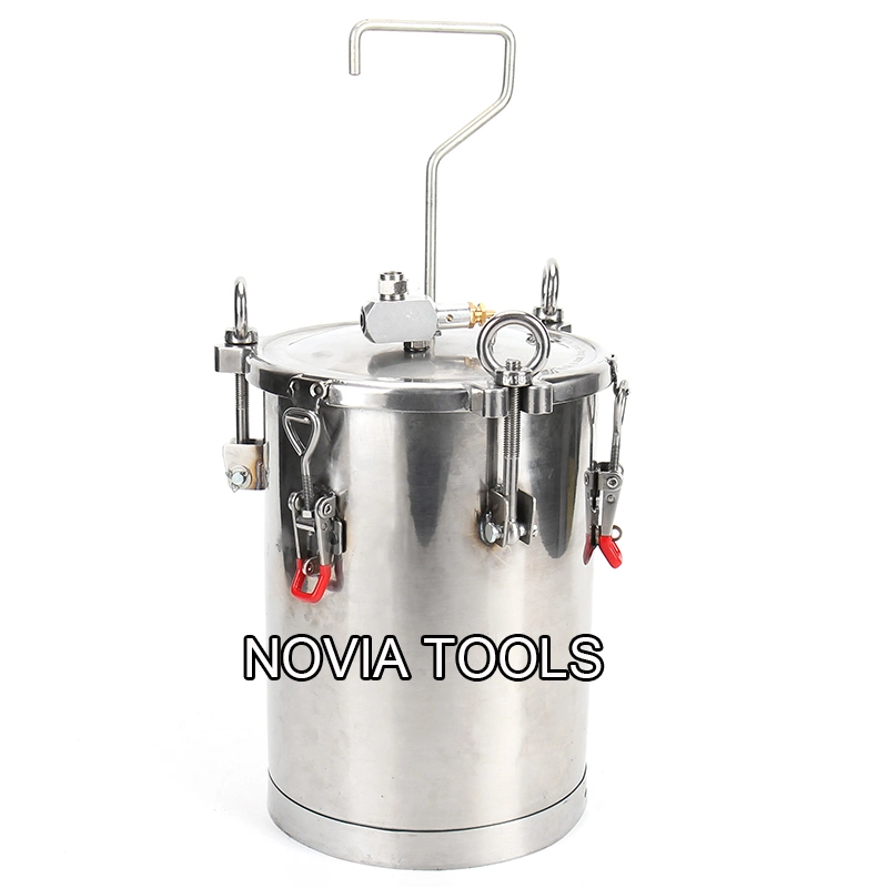 PT-10s 10 Liter 2-1/2 Gallon Stainless Steel S. S Paint Pressure Tank/Pot