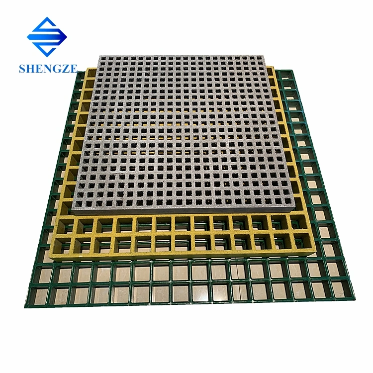 Fire Retardant ASTM E84 Class I FRP Mesh Size for 20*20/40*40 mm H30 Vynilester Resin, UV Customized Color Glass Fiber Grating Products