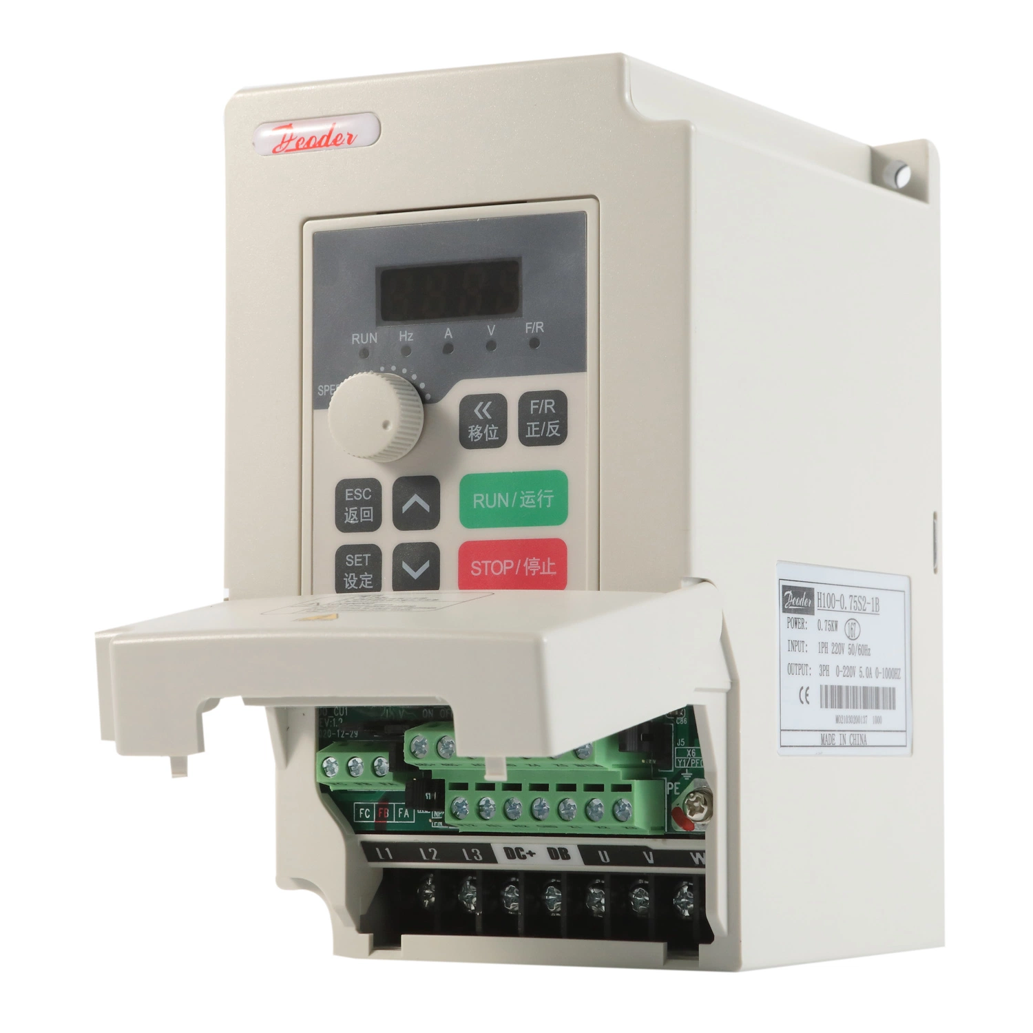 Convertisseur VFD 3 kW triphasé 380 V 1.5 à fréquence variable Lecteur