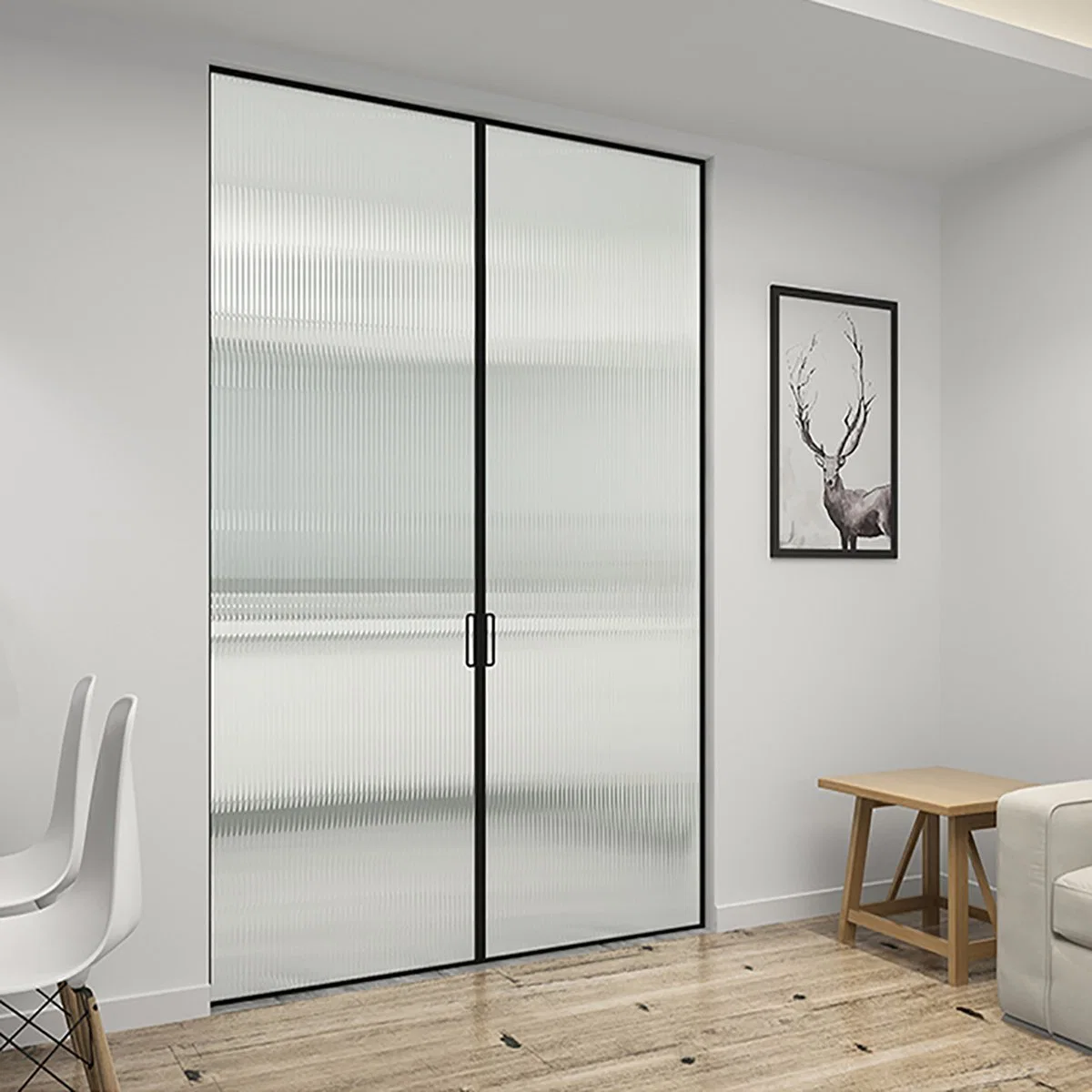 Interior Laminated Frameless Glass Sliding Door From Foshan Factory