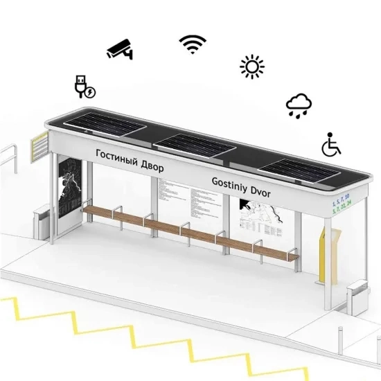 OEM Stainless Steel Solar Bus Shelter Canopy