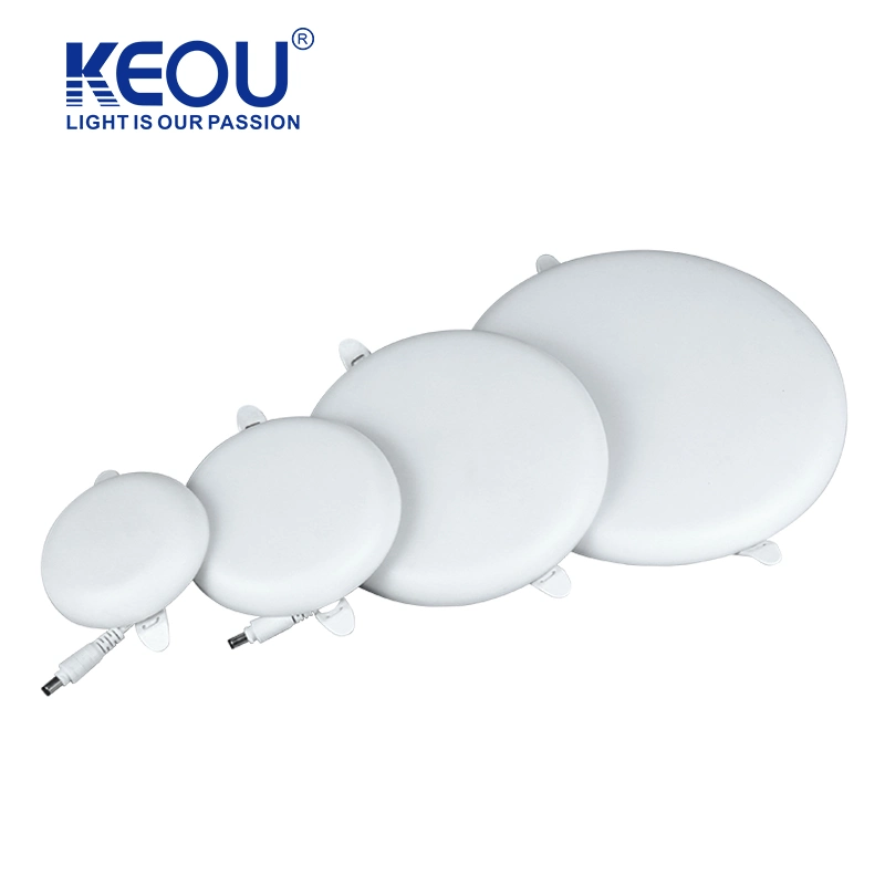 Keou RoHS Naturel Blanc 9W 18W 24W 36W Lumière de Plafond Ronde Encastrée à LED Panneau Lumineux