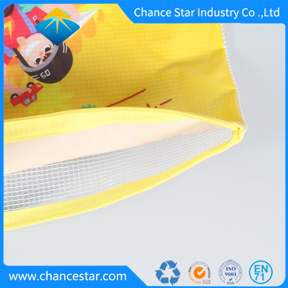 Custom Printed PVC Plastic Mesh Bag with Metal Zipper