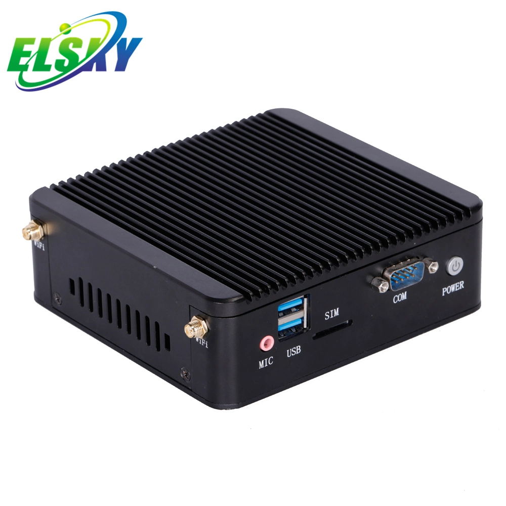 Hot Sale Elsky Fanless Pocket Nano Mini PC Dual Cores J1900 Processor for Industrial Control Computer Industrial PC