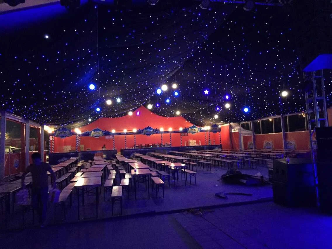 LED Star Curtain 4*6m Blue and White LED Backdrop Cloth