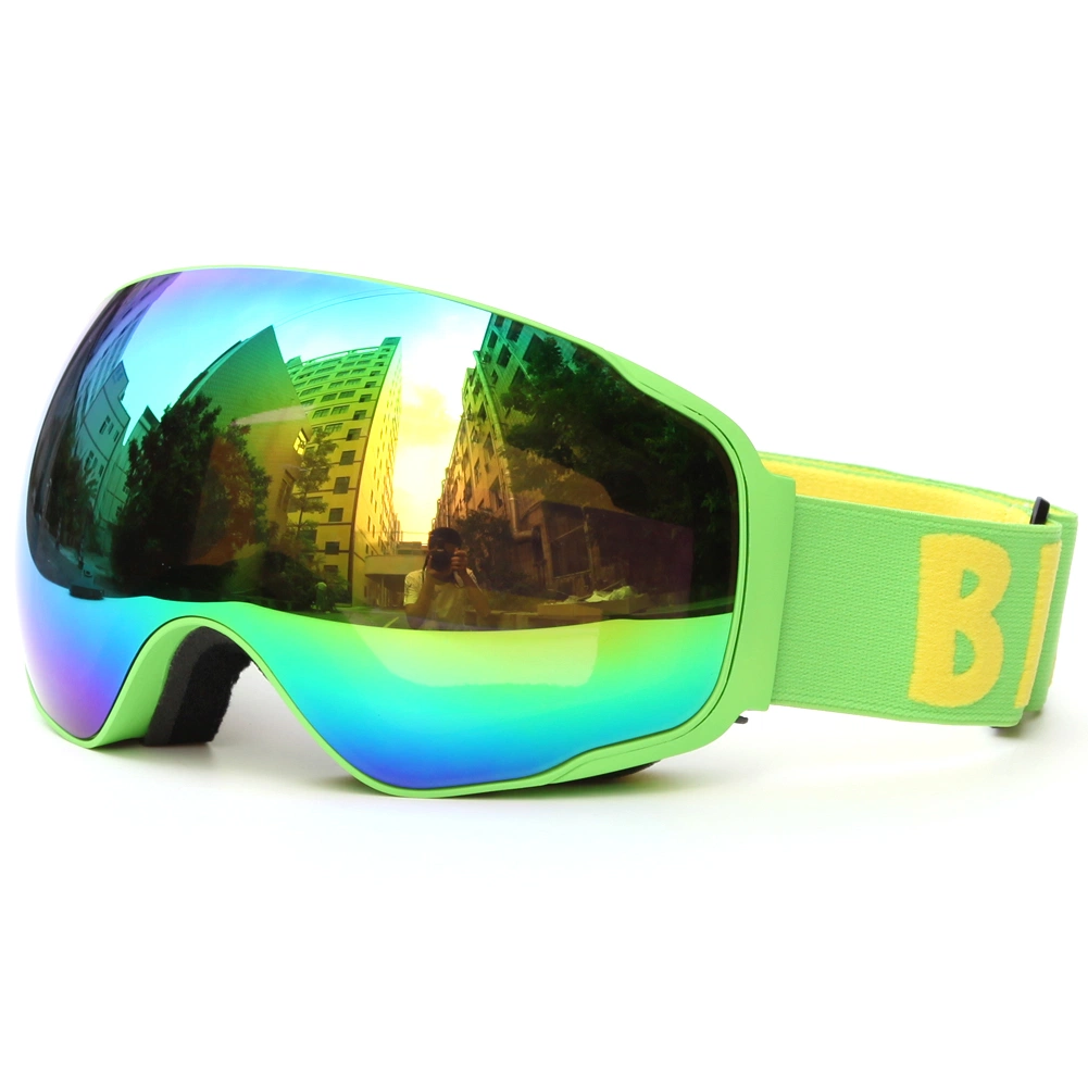 BSCI Cerfiticated proveedor gafas de Nieve La resistencia al viento antirreflejos UV 400 gafas de esquí para las mujeres y hombres