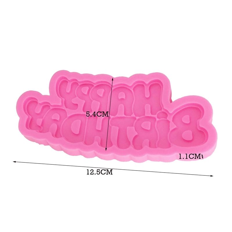 Happy Birthday Silicone Resin Letter Cake Craft Mold - Other Can Be Customized