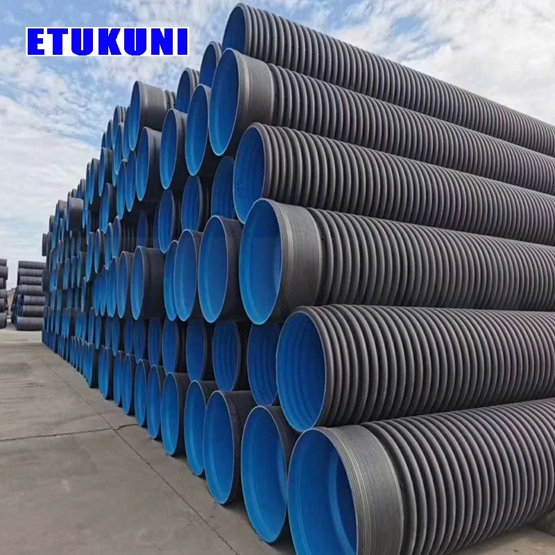 Good Toughness and High Impact Strength HDPE Double Wall Corrugated Drain Pipe for Drainage System