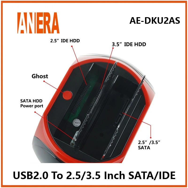 Anera Hochwertige All-in-One HDD-Dockingstation mit USB 3,0 2,0-Port für 2,5/3,5-Zoll-SATA-IDE-HDD-SSD Gehäuse