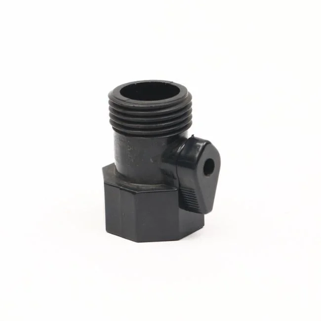 Plastic Garden Hose Valve 3/4&quot; Female X 3/4&quot; Male Gh Thread