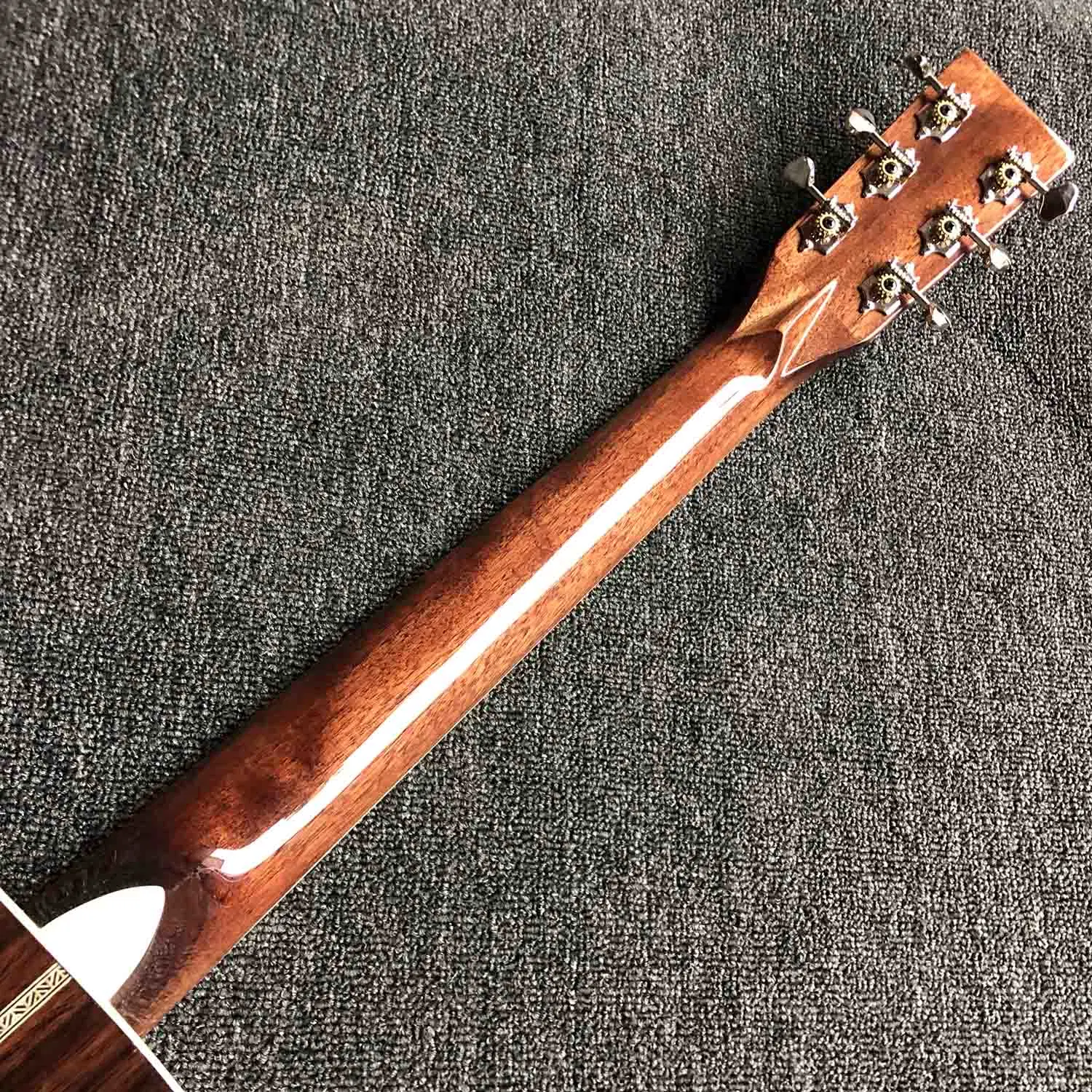 Custom 28 Model Folk Acoustic Electric Guitar in Yellow Top Om Style with Electronic 301 EQ