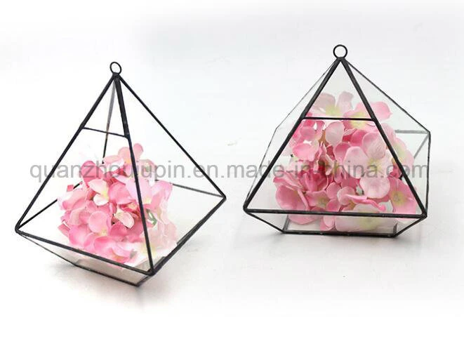 OEM Glass Geometric Tabletop Greenhouse Planter Flower Vase