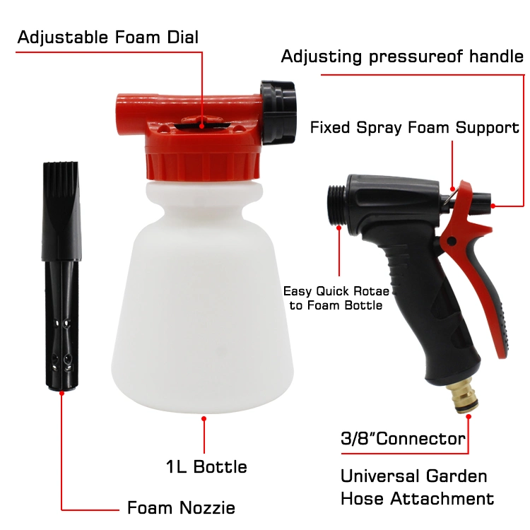 Homeuse Adjustable Portable Pressure Foam Water Gun Foam Blaster Car Wash Pot