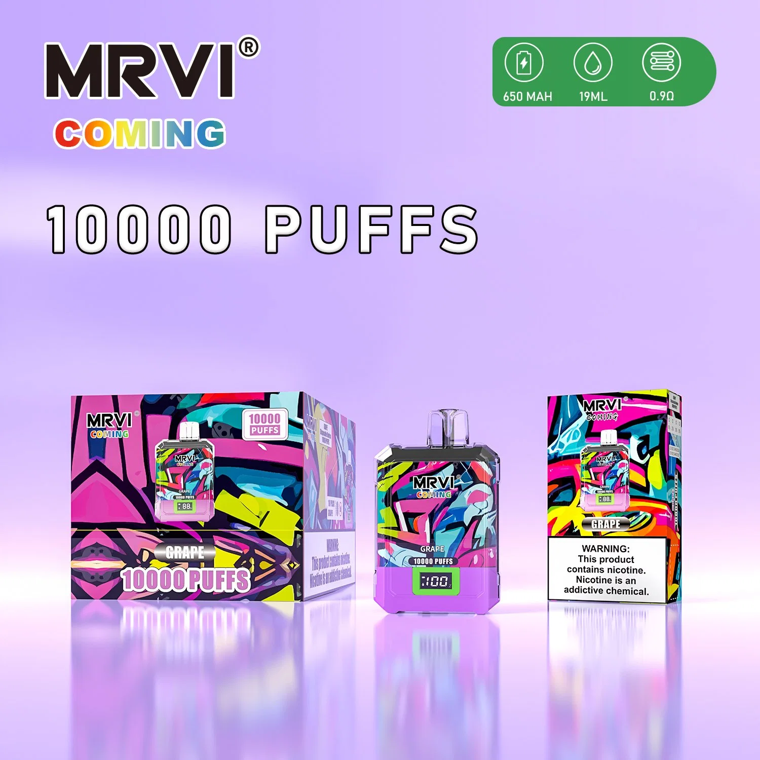 قلم Vape الأصلي Rando Tornado 10K/10000 Puffs Mesh Coil Disposable/Chargeable VS Mrvi 10000 Puts E Cigarette السيارات المملوءة مسبقاً