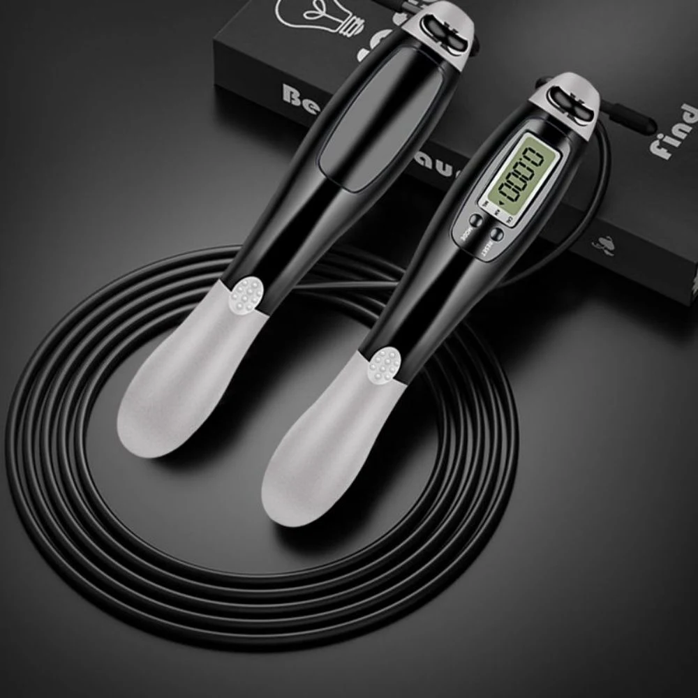 Skipping Rope Wireless Long Handles Digital Jump Rope with Counter